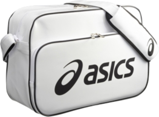 【ASICS/アシックス】 エナメルショルダーバッグL ホワイトxブラック ユニセックス アシックス